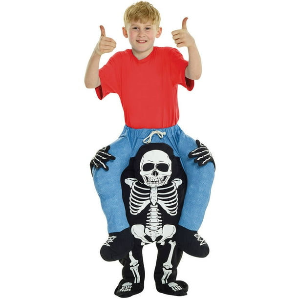Adults Carry Me Skeleton Ride On Piggy Back Costume Halloween Fancy Dress